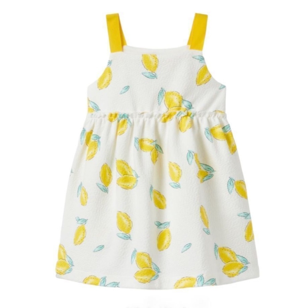 Zara Kids Dress with Yellow and White Lemon Print 18-24 months